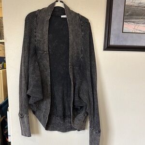 Ces Femme Gray Ribbed Sweater